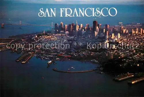 San Francisco California with Fishermans Wharf aerial view Kat. San Francisco