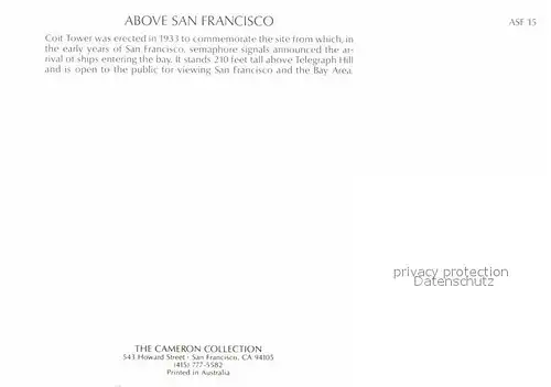 San Francisco California Coit Tower Golden Gate Bridge Kat. San Francisco