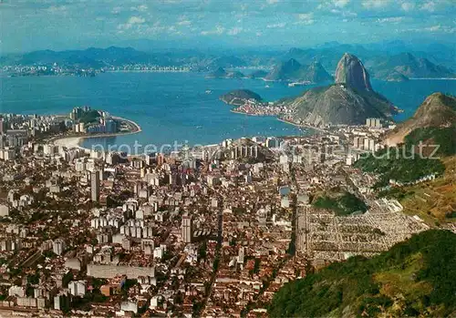 Rio de Janeiro Vista aerea da Baia da Guanabara Bucht Zuckerhut Kat. Rio de Janeiro