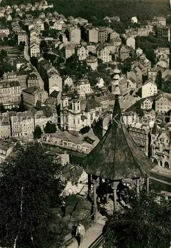 Karlovy Vary Wandelhalle Stadtansicht Luftbild Kat. Karlovy Vary Karlsbad
