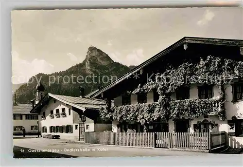 Oberammergau Dedlerstrasse mit Kofel Kat. Oberammergau