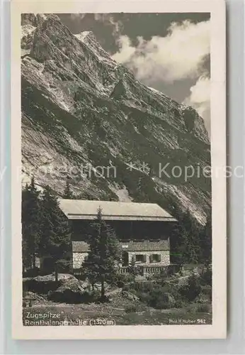 Zugspitze Reinthalangerhuette Kat. Garmisch Partenkirchen