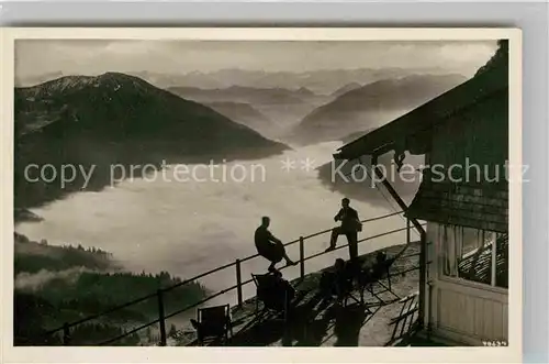 Wendelsteinhaus Terrasse  Kat. Bayrischzell