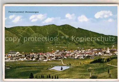 Oberammergau Passionsspieldorf Fliegeraufnahme Kat. Oberammergau