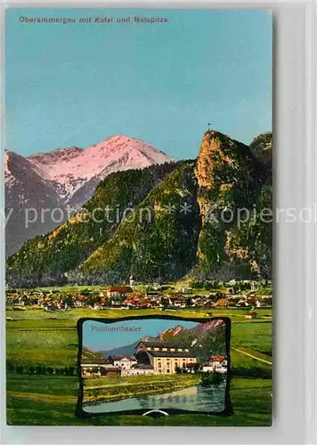 Oberammergau mit Kofel und Notspitze Kat. Oberammergau