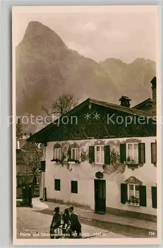 Oberammergau Wohnhaus mit Kofel Kat. Oberammergau