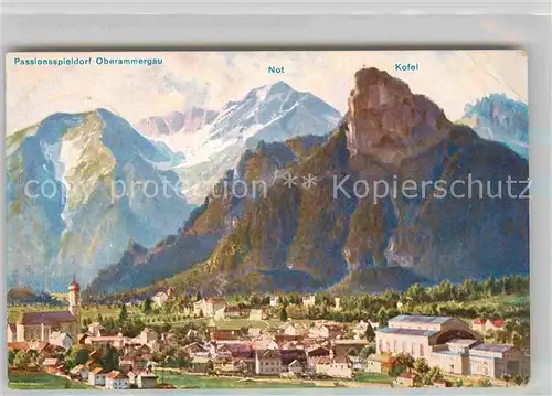 Oberammergau Passionsspieldorf Kuenstlerkarte Kat. Oberammergau