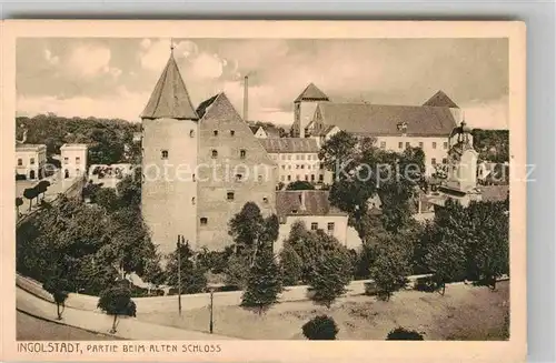 Ingolstadt Donau Partie beim Alten Schloss Kat. Ingolstadt