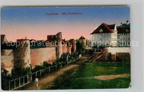 Ingolstadt Donau Alte Stadtmauer Kat. Ingolstadt