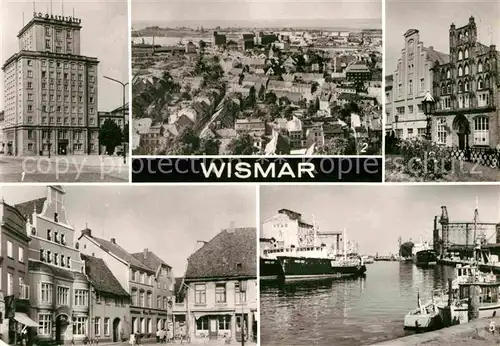 Wismar Mecklenburg Fliegeraufnahme Giebelhaeuser Hafen Alter Schwede 