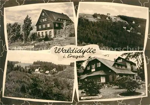 Waldidylle Haus Falkenhorst Erzgebirgsbaude Kat. Altenberg