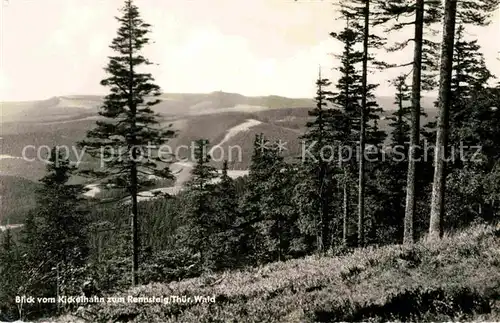 Rennsteig Blick vom Kickelhahn  Kat. Neuhaus Rennweg