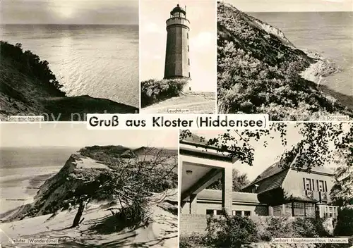 Kloster Hiddensee Leuchtturm Dornbusch Steilufer Gerhart Hauptmann Haus Kat. Insel Hiddensee