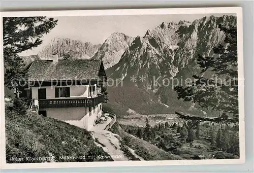 Mittenwald Bayern Hoher Kranzberg mit Karwendel Kat. Mittenwald