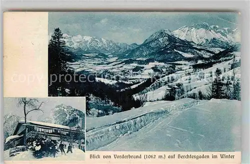 Berchtesgaden Winter Blick von Vorderbrand Kat. Berchtesgaden