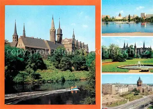 Merseburg Saale Schlossberg Gotthardteich Teilansicht Kat. Merseburg