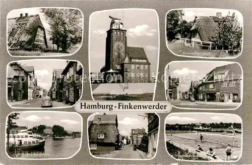 Finkenwerder Am Osterfelddeich Lotsenhaus Strohhaus Steendiek Kohlfleet Auedeich Schwimmbad Kat. Hamburg
