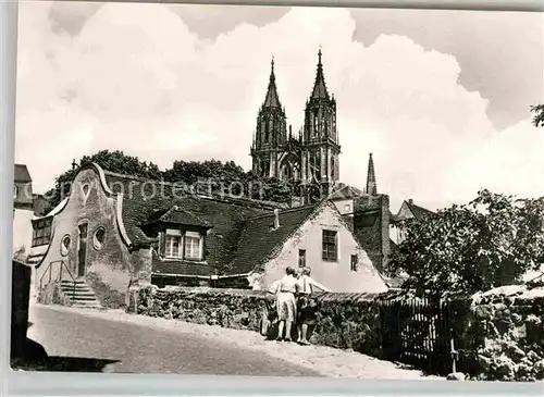 Meissen Elbe Sachsen Zugang zur Burg Kirche Kat. Meissen