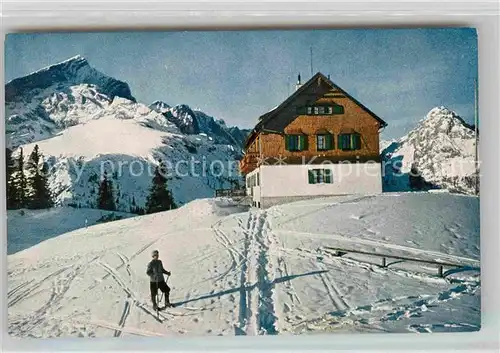 Zugspitze Skifahrer Kat. Garmisch Partenkirchen