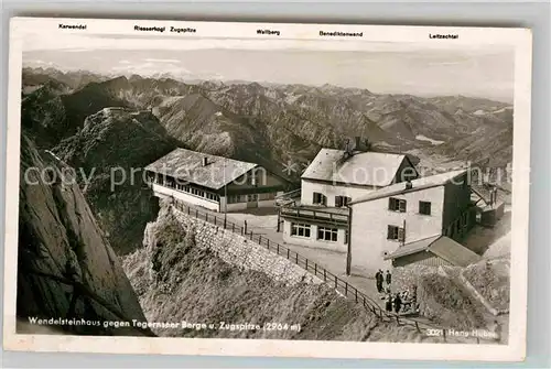 Wendelsteinhaus Gegen Teegernseener Berge und Zugspitze Kat. Bayrischzell