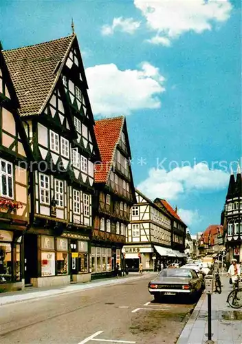 Celle Niedersachsen Poststrasse mit Hoppener Haus Fachwerkhaeuser Kat. Celle