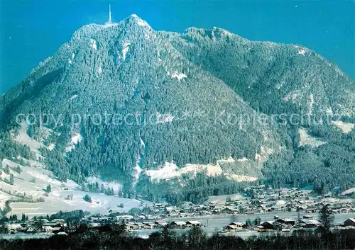 Burgberg Allgaeu Winterpanorama mit Gruenten Allgaeuer Alpen Kat. Burgberg i.Allgaeu