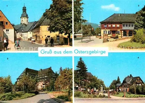 Geising Erzgebirge Hauptstrasse Kipsdorf Bahnhof Altenberg Sanatorium Oberbaerenburg Platz der Republik Kat. Geising Osterzgebirge