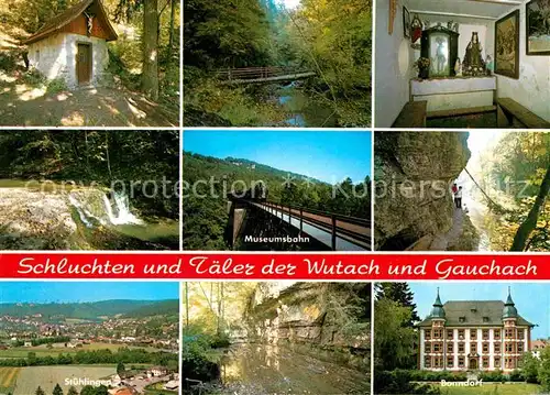 Bonndorf Schwarzwald Schluchten und Taeler der Wutach und Gauchach Museumsbahn Stuehlingen Kat. Bonndorf