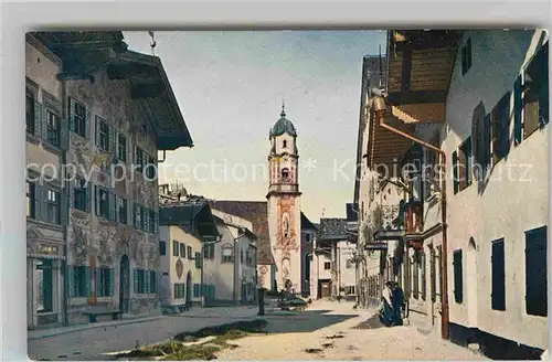 Mittenwald Bayern Teilansicht  Kat. Mittenwald