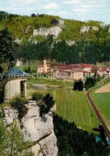 Beuron Donautal Kloster Beuron Blick vom Soldatenfriedhof Kat. Beuron