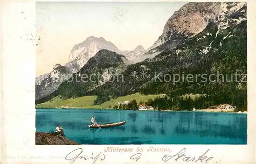 Ramsau Berchtesgaden Hintersee Fischerboot Kat. Ramsau b.Berchtesgaden