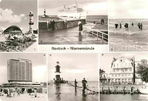 Rostock Mecklenburg Vorpommern Hotel Neptun Leuchtturm Teepott Mole Kat. Rostock