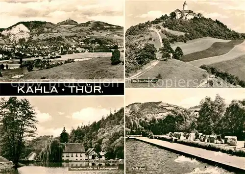 Kahla Thueringen Leuchtenburg Volksbad Trompetermuehle im Laubengrund Kat. Kahla Thueringen