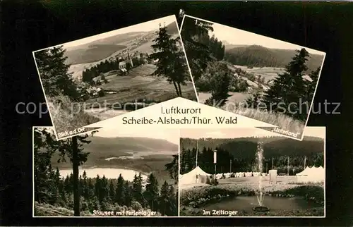 Scheibe Alsbach Unterland Zeltlager Stausee  Kat. Scheibe Alsbach