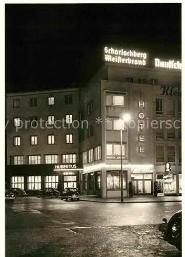 Ludwigshafen Rhein Nachtaufnahme Hotel Hubertus  Kat. Ludwigshafen am Rhein