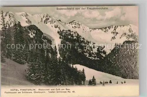 Fischhausen Schliersee Bodenschneid von der Freudenreichalm Kat. Schliersee