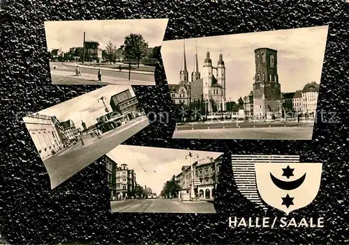 Halle Saale Teilansichten Turm Kirche Kat. Halle