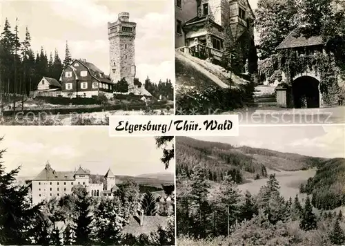 Elgersburg Turm Schloss Panorama Kat. Elgersburg