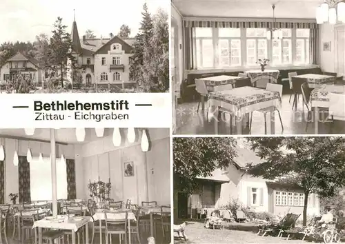 Zittau Bethlehemstift Gastraum Terrasse Kat. Zittau