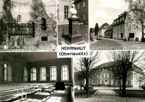 Herrnhut Kirchensaal Glockenstuhl Zinzendorfdenkmal Comeniusstr Kirchensaal Foerderungszentrum Kat. Herrnhut