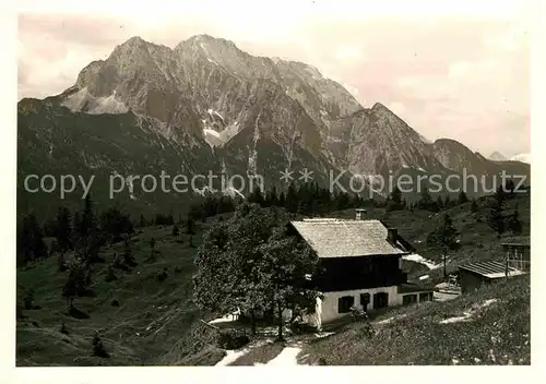 Mittenwald Bayern Kranzberghaus Wetterstein Kat. Mittenwald