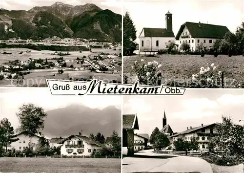 Mietenkam Chiemgau Panorama Kirche Ortsansichten Kat. Grassau