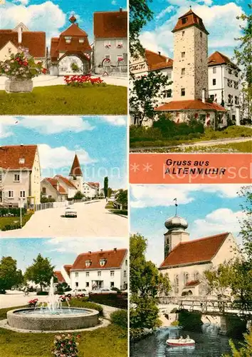 Altenmuhr Stadttor Turm Brunnen Kirche Brunnen Kat. Muhr a.See