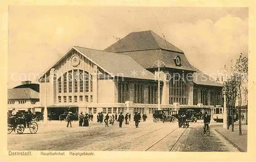 Darmstadt Hauptbahnhof Hauptgebaeude Kat. Darmstadt