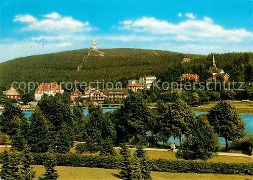 Hahnenklee Bockswiese Harz Kuranlagen mit Bocksberg Kat. Goslar