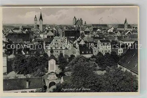 Ingolstadt Donau Panorama Kirche Kat. Ingolstadt