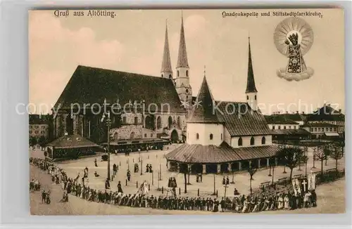 Altoetting Gnadenkapelle Stiftstadtpfarrkirche Prozession  Kat. Altoetting