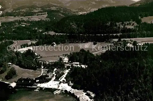 Koenigsee Berchtesgaden Schiffsanlegestelle Luftaufnahme Hotel