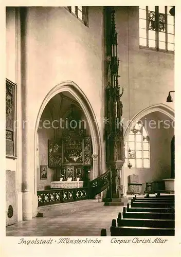 Ingolstadt Donau Muensterkirche Corpus Christi Altar Kat. Ingolstadt