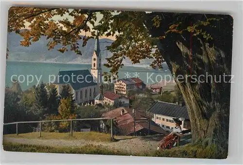 Schliersee Kirche DamePanorama Kat. Schliersee